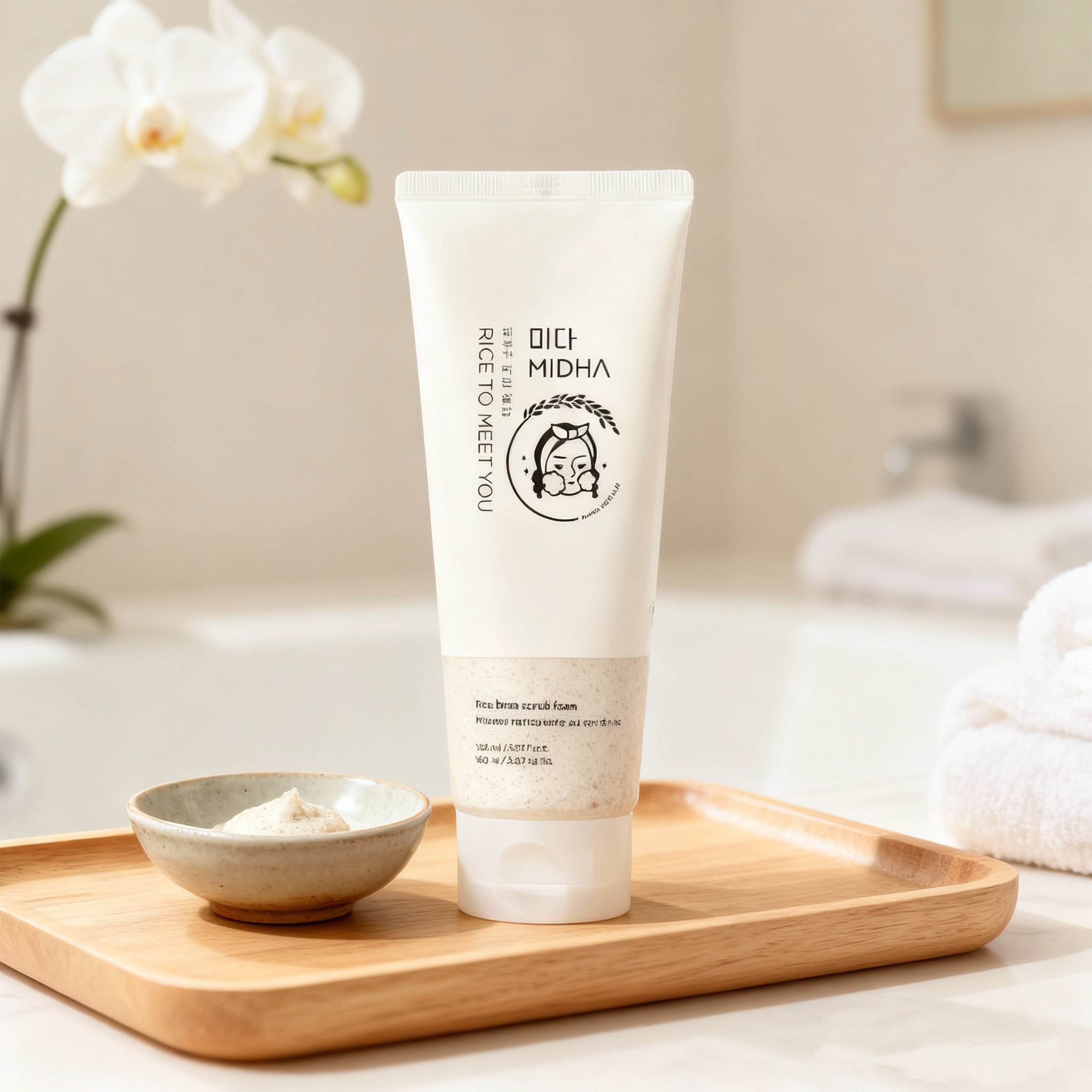 MIDHA Rice Bran Scrub Foam
